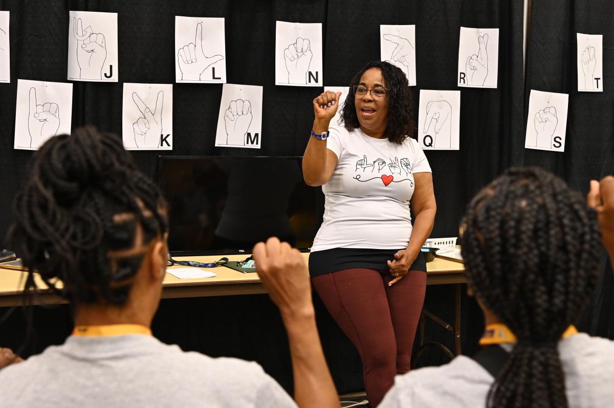 Allegheny West Conference's Dayton Eagles Pathfinder Club led the Sign Language honor