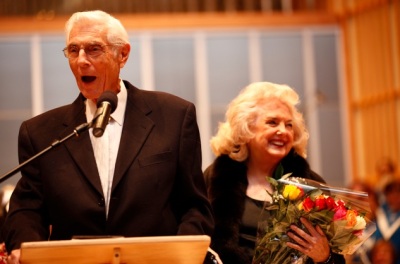 Gerry Fuller, longtime radio host at WGTS 91.9 FM, passed away this week. He is pictured with his wife, Joy, at his retirement party in November.