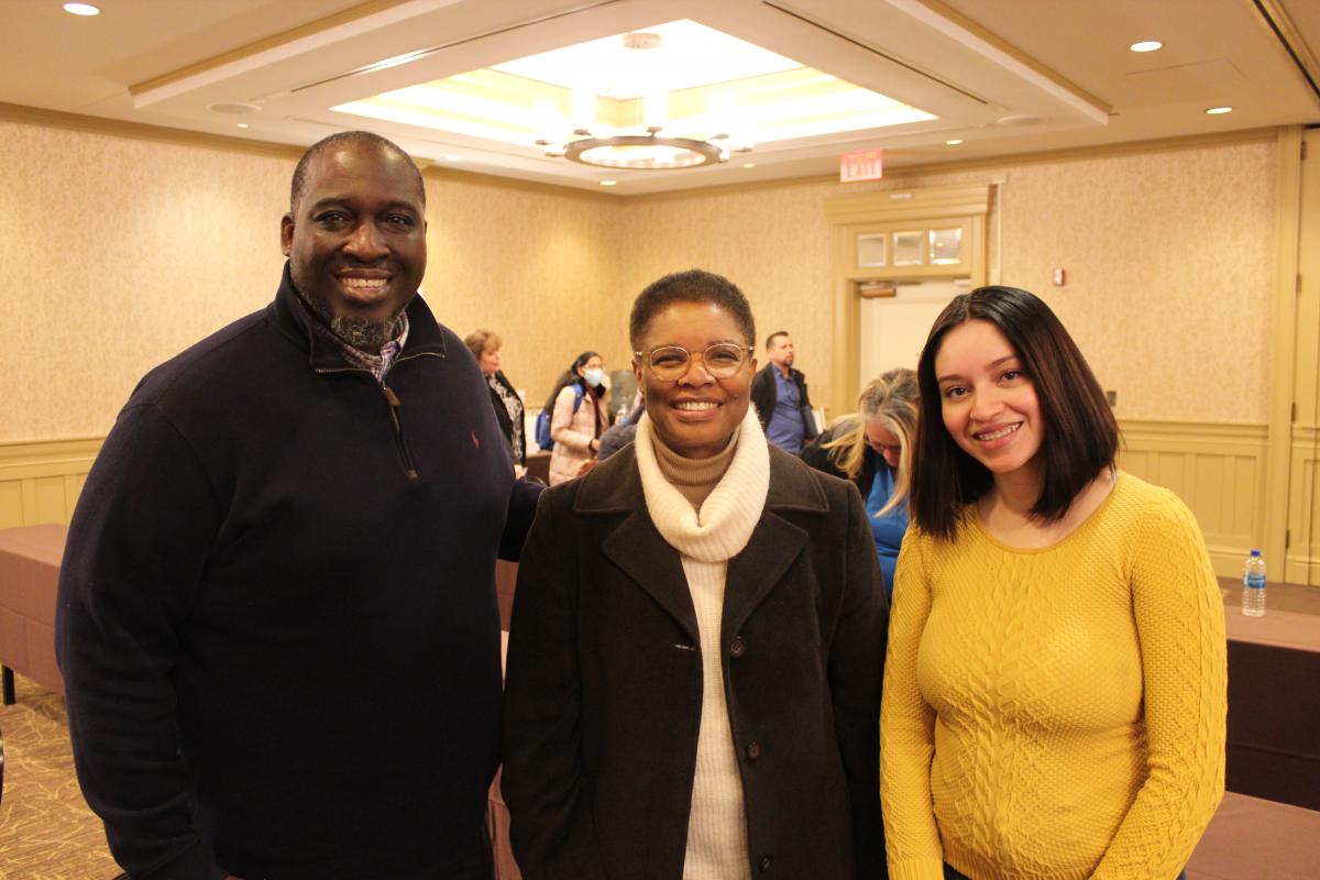 Cecil Calliste, Jr., Potomac Conference; Karen Burke, Potomac Conference; and Jennifer Merino, Allegheny East Conference.