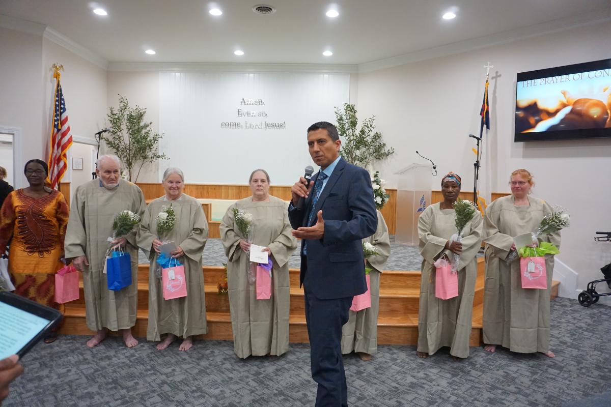 New members of the Pennsylvania Conference's Chambersburg church are welcomed