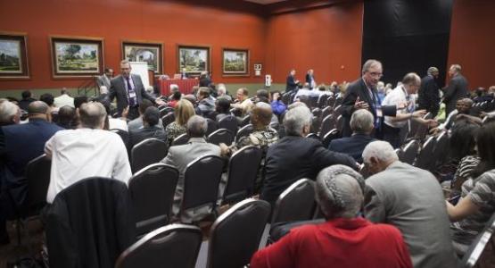 North American Division caucus meeting for the 62nd General Conference Session of the Seventh-day Adventist Church, St. Louis, Missouri, July 3-12, 2025. Image from AME North American Division caucus meeting for the 62nd General Conference Session of the Seventh-day Adventist Church, St. Louis, Missouri, July 3-12, 2025. Image from AME