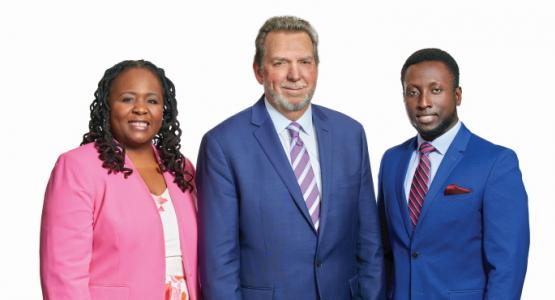 Executive Secretary Celeste Ryan Blyden; President Dave Weigley; Treasurer Emmanuel Asiedu Executive Secretary Celeste Ryan Blyden; President Dave Weigley; Treasurer Emmanuel Asiedu