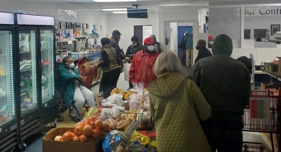 Avondale community members “shop” at the Shiloh pantry Adventist Outreach Ministries Community Service program, Avondale community members “shop” at the Shiloh pantry