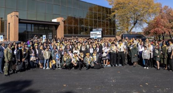 Youth Leadership Conference attendees gather in front of Allegheny West Conference’s building. Allegheny West Conference, 300 Empowered at Youth Leadership Conference, ,Jamal Franklyn, Baraka Muganda
