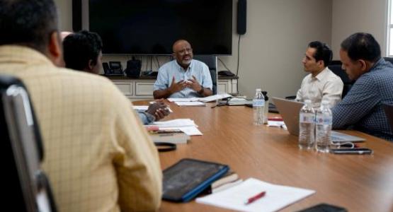 Shelvan Arunan, associate director for the Ministerial Department and CPE supervisor, leads a CPE class with Chesapeake pastors. Shelvan Arunan, associate director for the Ministerial Department and CPE supervisor, leads a CPE class with Chesapeake pastors.