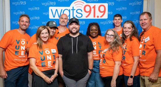 Micah Tyler (center) joins the Frederick church staff members and volunteers. Frederick Draws Thousands for Micah Tyler Concert, Chesapeake Conference, Frederick Church, Frederick Adventist Academy