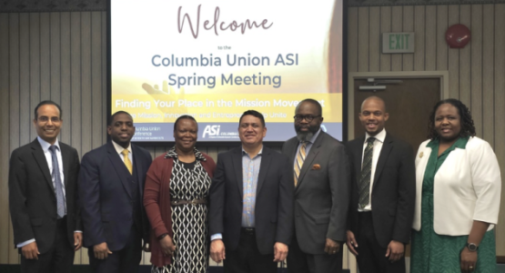 The newly elected Columbia Union ASI leadership team is comprised of members (left to right) Norbert Restrepo Jr., Pierre Monice, Fran Gourdet, Daniel A. Reed, Mark Brown, Lawrence Rykard, Jr., and Celeste Ryan Blyden. The newly elected Columbia Union ASI leadership team is comprised of members (left to right) Norbert Restrepo Jr., Pierre Monice, Fran Gourdet, Daniel A. Reed, Mark Brown, Lawrence Rykard, Jr., and Celeste Ryan Blyden.