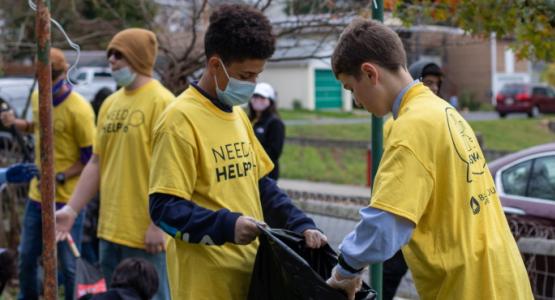 John Vine and freshman Lukas Buggel Total Community Involvement, Blue Mountain Academy