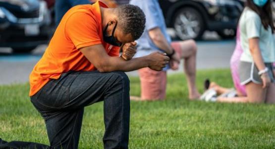 Photo taken of the June event to protest recent killings of black people by the police. Photo by Dan Weber/NAD Communication