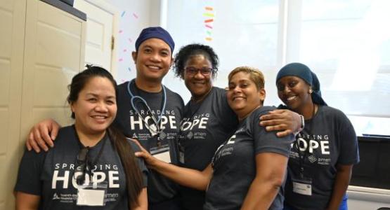 Volunteers from Chesapeake Conference's Dundalk Church volunteer at the Baltimore clinic. 