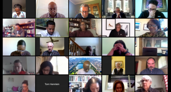 Columbia Union Executive Committee members meet on Zoom