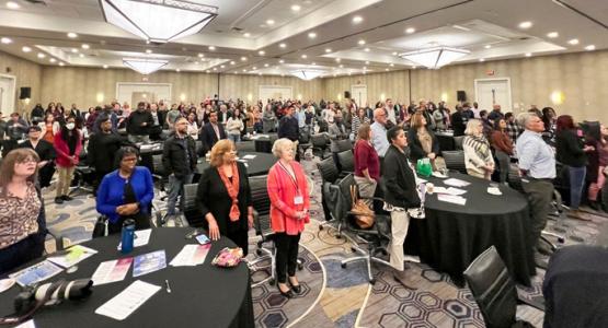 Attendees enjoy praise and worship at the professional development conference. Potomac Conference, To Boldly Go