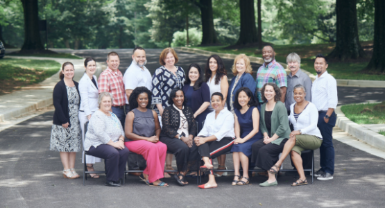 Coaches and Coachees: (back row) Jeanne Marie Fraino-Garcia, Elisa Maragoto, Darren Wilkins, Chris Simmons, Jennifer Hackley, Ruth Nino, Judie Rosa, Jacqueline Wheatley Messenger, H. Clifford Reynolds, III, Keith Hallam, Jerson Malaguit; (front row) Wendy Pega, Ellenor Paul-O’Neil, Celeste Giles, Valerie Green, Miya Kim, Beckie Carbaugh, Elyna Barnhill Howard Coaches and Coachees: (back row) Jeanne Marie Fraino-Garcia, Elisa Maragoto, Darren Wilkins, Chris Simmons, Jennifer Hackley, Ruth Nino, Judie Rosa, Jacqueline Wheatley Messenger, H. Clifford Reynolds, III, Keith Hallam, Jerson Malaguit; (front row) Wendy Pega, Ellenor Paul-O’Neil, Celeste Giles, Valerie Green, Miya Kim, Beckie Carbaugh, Elyna Barnhill Howard