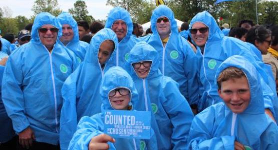 Pathfinders from Pennsylvania Conference's Milton club participate in an effort that become Guiness' largest human cross.!