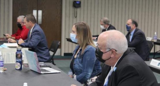 Mountain View Conference President Tim Bailey (pictured with Jessica Manatan, Executive Committee member, at the Executive Committee meeting.