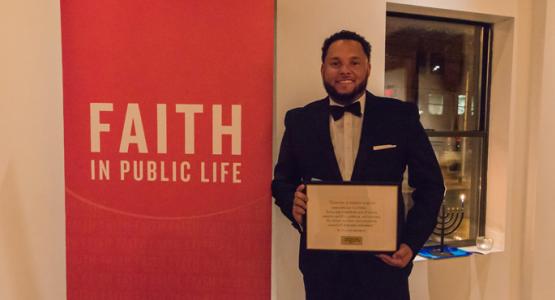 Jason Ridley Receives Faith in Public Life Award