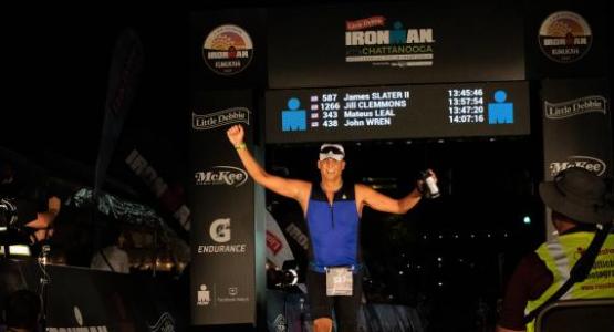 Jim Slater finishes the Chattanooga IRONMAN, raising funds for students at Blue Mountain Academy