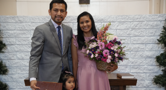 Jose L. Espinoza (alongside his wife, Carmen Zevallos, and his daughter, Esmeralda), who pastors the Kingwood, Mountaintop, Morgantown and Morgantown Spanish churches, was recently ordained into the gospel ministry. Jose L. Espinoza (alongside his wife, Carmen Zevallos, and his daughter, Esmeralda), who pastors the Kingwood, Mountaintop, Morgantown and Morgantown Spanish churches, was recently ordained into the gospel ministry.