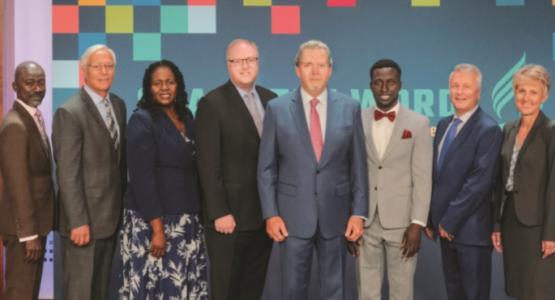 The 2021–2026 Columbia Union leadership team: Donovan Ross, vice president for Education; Rubén A. Ramos, vice president for Multilingual Ministries; Celeste Ryan Blyden, vice president for Strategic Communication; Rick Remmers, executive secretary; Dave Weigley, president; Emmanuel Asiedu, treasurer; Frank Bondurant, vice president for Ministries Development and Lisa Saveikis Burrow, vice president and general counsel Columbia Union Conference 2021–2026 quinquennium