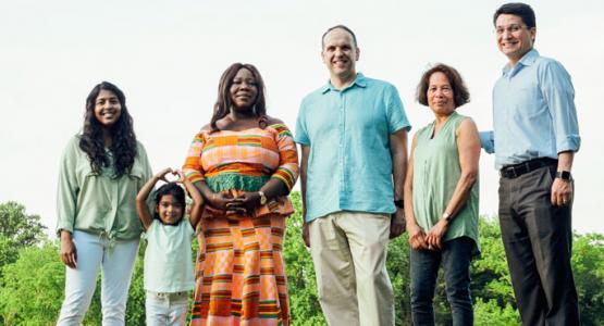 Members from Chesapeake Conference’s Atholton church—Sarah and Anna Singalla, Janet Keng Asare, Pastor Shawn Paris, Jasmin Elliott and Jair Parada—were photographed by Brian Patrick Tagalog in Columbia, Md. 