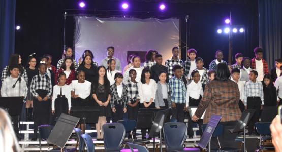 Directed by Mahaleth Forbes, the Harmony Choir performs at the Gospel Benefit Concert. Lake Nelson Adventist Academy, Gospel Benefit Concert Supports Families in Need, Harmony Choir, Gospel Benefit Concert, Rise Up