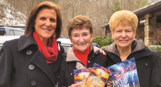 Priska Volpe, Judy Johnson and Delphia Davis make a difference in their community by distributing literature to many passers-by. Priska Volpe, Judy Johnson, Delphia Davis
