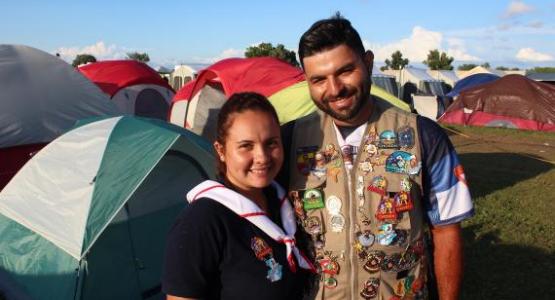 Maricris España and Irvin Josue Jacinto Miranda got engaged during the International Pathfinder Camporee. Photo by V. Michelle Bernard for the Visitor Maricris España and Irvin Josue Jacinto Miranda got engaged during 2019 International Pathfinder Camporee. Photo by V. Michelle Bernard for the Visitor