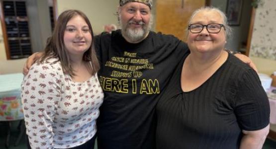 The Evans family—Valerie, Owen and Rosemary— join the Grace Outreach church following an evangelistic series. The Evans family—Valerie, Owen and Rosemary— join the Grace Outreach church following an evangelistic series.