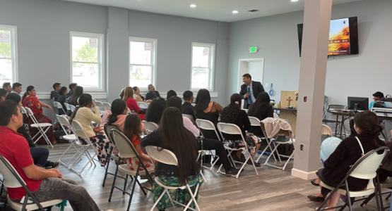 Between 60 and 80 people gather to worship God each Sabbath at the Moorefield Spanish Company.