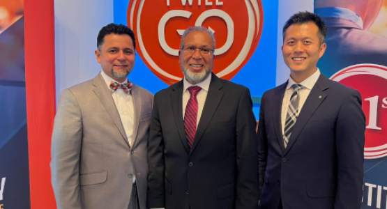 The Executive Leadership team from the New Jersey Conference. Carlos Portonova, Jorge Aguero and Stephen Lee. image by Jorge Pillco 