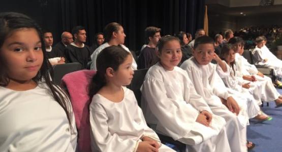 Baptismal Candidates waiting for their turn in Vineland, N.J.