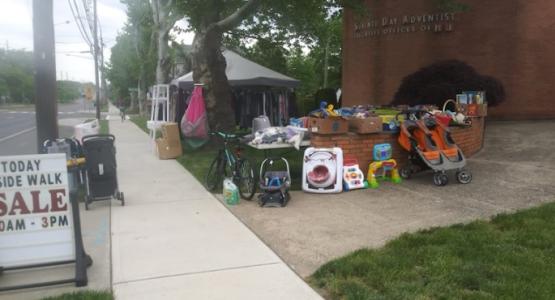 Adventist Community Services hosts a sidewalk sale in Mercer County. New Jersey Conference, Adventist Community Service, Adventists on Route 1, Mercer County