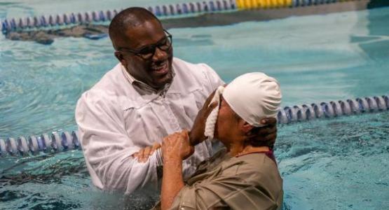 One of the baptisms that happened in the Columbia Union Conference during Pentecost 2025. Photo by Melvin Donadelle/Chesapeake Conference.