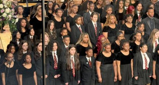 The Pine Forge Academy choir ministers through music in the United Kingdom.