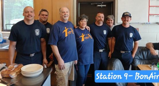 Damascus Volunteer Fire Department members support the “Touch A Truck” event. Damascus Grace Fellowship ‘Touches a Truck’, Potomac Conference, Shawn Kelly, Adventist HealthCare, Steps to Christ, Vacation Bible School, Tran Trang