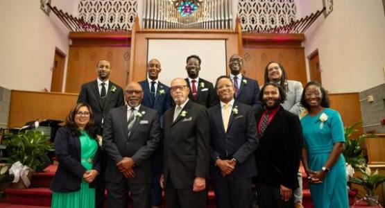 Current and former pastors of the Takoma Park church and administrators from the Potomac Conference celebrate the church’s 120th anniversary. Current and former pastors of the Takoma Park church and administrators from the Potomac Conference celebrate the church’s 120th anniversary.