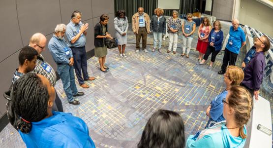 Teachers gather for a special time of prayer during the NAD Teachers Convention. Photo by NAD Communication