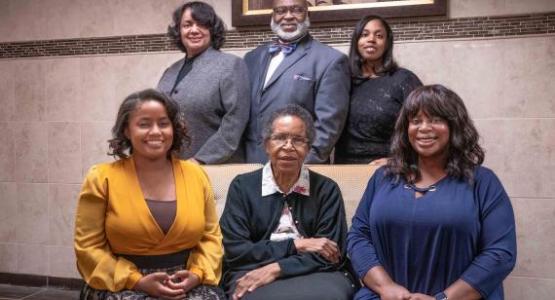 Sabbath School team members (top row, left to right) Denise Brooks, Barry Brooks, Brittni Brooks; (seated) Charity White, Elva Battle and Janviere Lavender have taken programming at Southeast church to the next level. Not pictured: Reuel White.