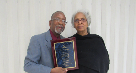 Orlando Moncrieffe (pictured with his wife, Maureen)  recently celebrated his retirement from active ministry  at the University Heights church in Somerset, N.J.