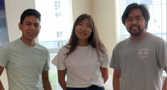 Class of 2020 graduates Gabriel Orellana, Urnaa Uuaganbayar and Bradley Banuag providentially reunited at Highland View Academy after many years. Class of 2020 graduates Gabriel Orellana, Urnaa Uuaganbayar and Bradley Banuag providentially reunited at Highland View Academy after many years.