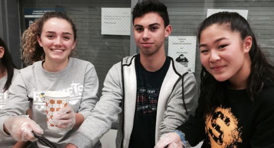 Sophomores Karissa Smith, Nick Toscano and Eloise Tran experience a “soup miracle” at a homeless shelter in Washington, D.C.