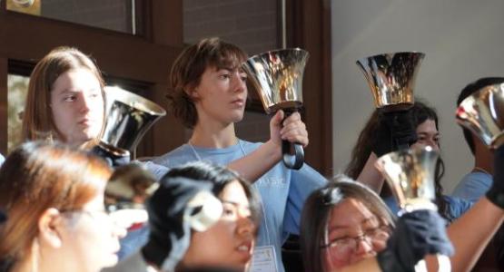 concert including harp, flute, percussion and piano. Upon arriving at RingFest, Shenandoah Valley Academy students were challenged by two days of intense practice.