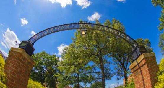 Washington Adventist University Gateway to Service arch