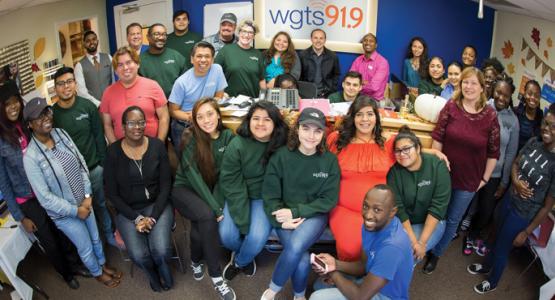 The WGTS 91.9 staff and volunteers from the community celebrate a successful 2017 fall fundraiser that yielded more than $1.2 million. 
