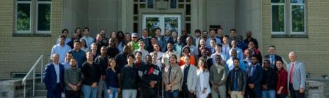 The 2024 Master of Divinity cohort is pictured outside of the Seventh-day Adventist Theological Seminary. Photo credit: Darren Heslop