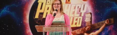 Debbie Rivera, associate pastor at Chesapeake Conference’s Ellicott City church, welcomes viewers to the “Forecasting Hope” online Bible prophecy series.