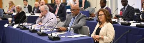 Columbia Union Conference Executive Committee members meet at the September 2024 meeting. 