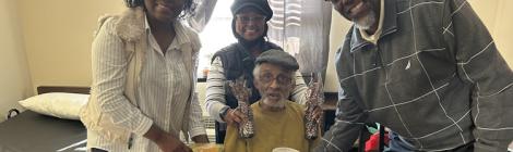 Hampton Brings Joy to Sick and Shut-In Members, ‘New Life Church—Where Hope Grows and Love Shows’, Allegheny East Conference, New Life church, Lawrence Suggs, Galdys Suggs, Charles Ridley, Linda Ridley