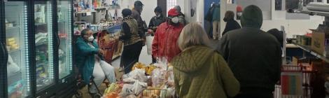 Adventist Outreach Ministries Community Service program, Avondale community members “shop” at the Shiloh pantry