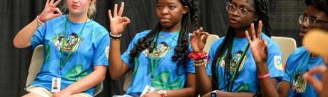 Pathfinders from Potomac’s Sligo church club earn the sign language honor.
